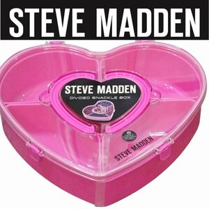Steve Madden Pink Heart Divided Snackle Box